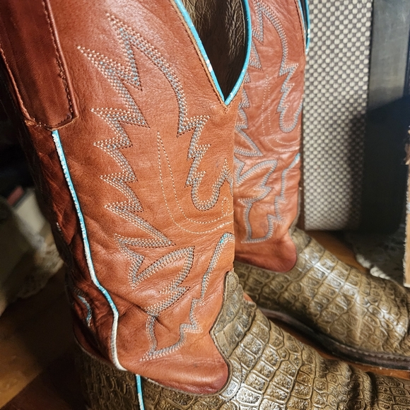 Horse Power Western Boots Square Toe Great Condition - Picture 6 of 10